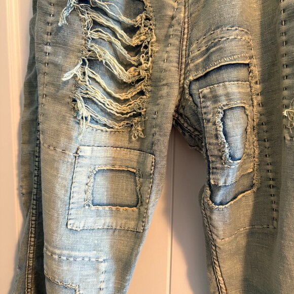Magnolia Pearl Distressed Denim Pants - Blue - Picture 4 of 7